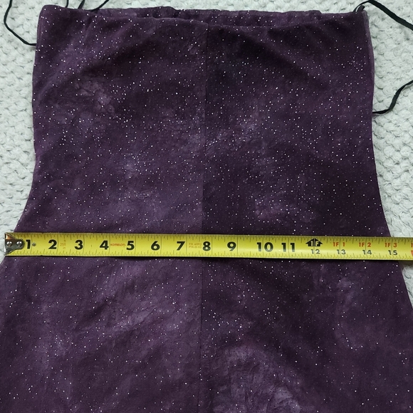 Vintage 90s Galaxy Glitter Bling Strapless Dress Sz 9/10 - Picture 5 of 9